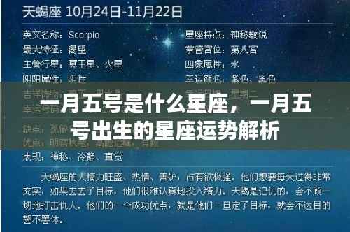 一月五号星座运势解析,探寻魔羯座的独特魅力与运势特点
