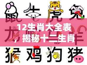 揭秘十二生肖运势奥秘，深度解析十二生肖大全表