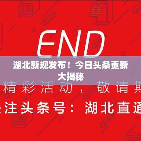 湖北新规发布！今日头条更新大揭秘